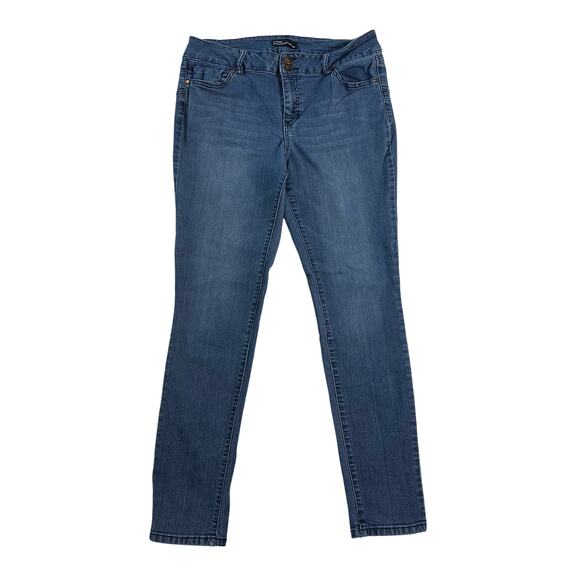 Miss Poured In Blue Women's 12 Skinny Jeans High Rise Light Weight - Picture 1 of 7